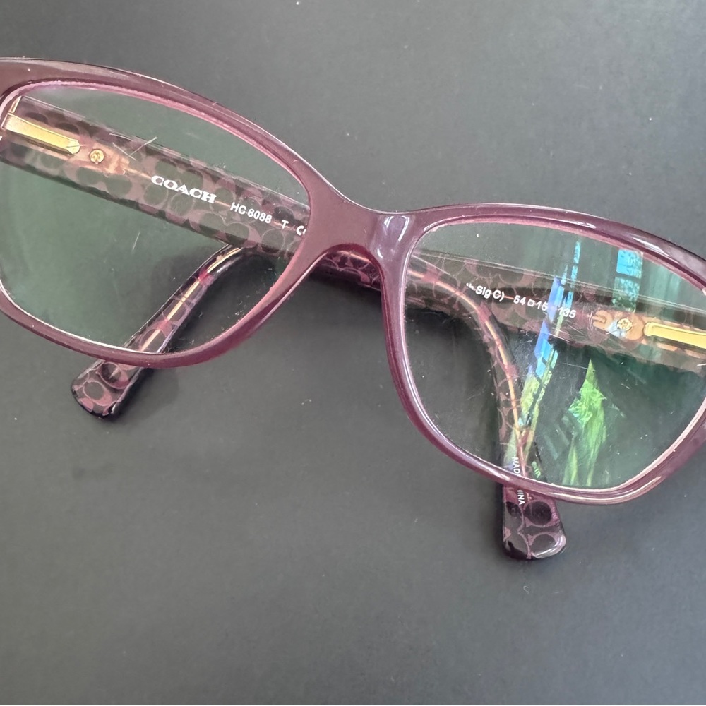 Coach Black Cherry Designer Glasses - Picture 8 of 16
